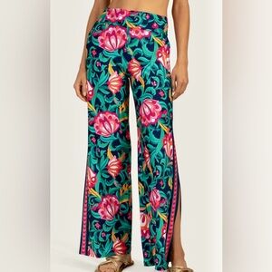 NWOT Trina Turk Floral Swim Coverup Pants - Pink and Green